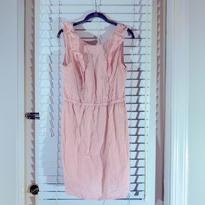 Cute Light Pink Ruffled J. CREW Sleeveless Dress Size 8